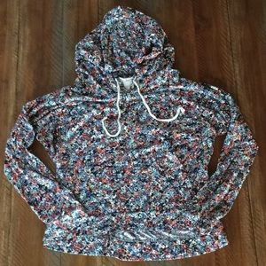 Women’s American Rag Floral Top Popover Hoodie